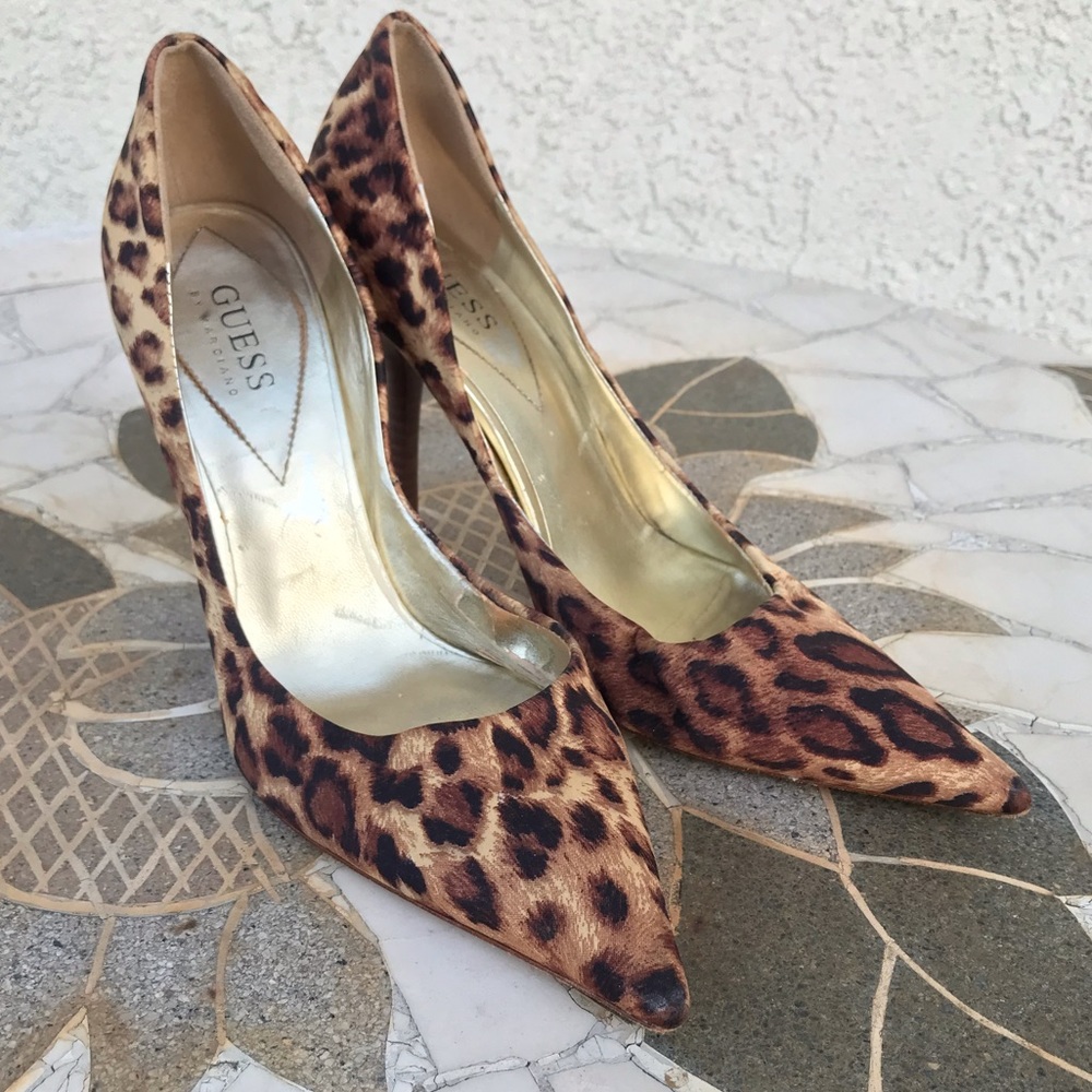 Vintage Guess Leopard Print Stiletto Heel sz 8